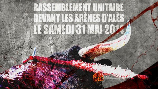 Manifestation à Alès contre la corrida (31 mai 2014)