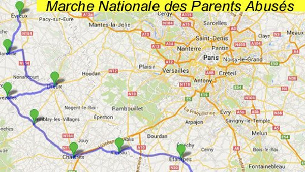 Marche nationale des parents abusés (du 7 juillet au 7 août 2014)