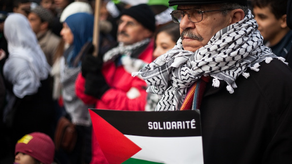 Rassemblement en soutien à la Palestine à Paris place de la République (31 août 2014)