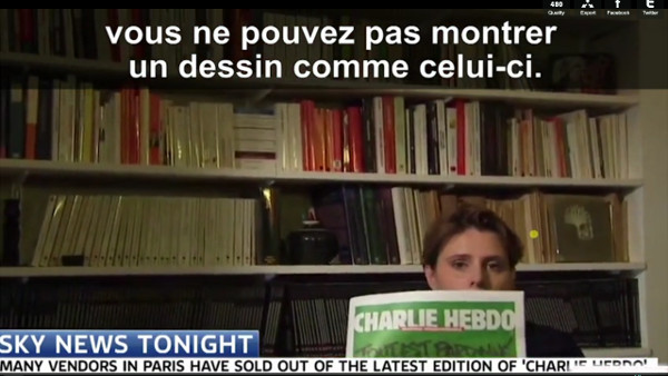 Caroline Fourest montre la une de Charlie Hebdo, Sky News interrompt l&rsquo;interview et présente ses excuses