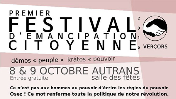 Festival d&rsquo;émancipation citoyenne (samedi 8 et dimanche 9 octobre)