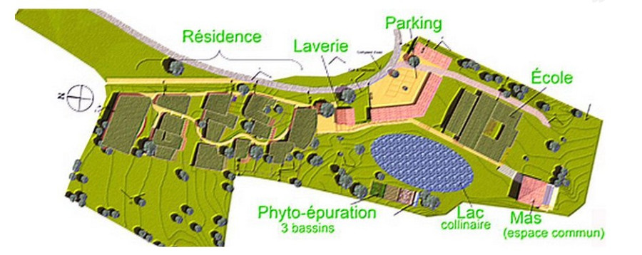 ecovillage vue de haut