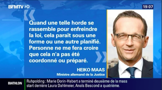 facebook - Agression de Cologne - déclaration Ministre