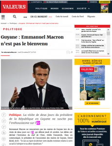 Guyane île Macron valeurs actuelles