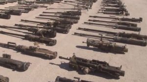 Armes de DAECH saisies par l'armée syrienne à Al Mayadine