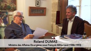 Roland Dumas et Adnan Azzam